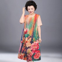 중년여성의류 여름 50대 60대 루즈핏 빅사이즈 원피스 엄마옷 미시스타일 마담브랜드의류