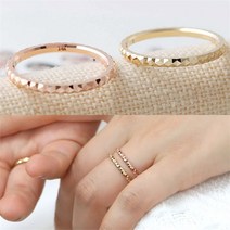 오노마 오노마 ONM 14K 로즈골드 골드 할로우 삼각 컷팅 금 반지 15호 (9594778)
