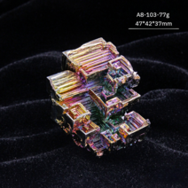 비스무트 크리스탈 천연 광석 무지개 빛 비스무트 원석 천연석 장식품 소품, 35 다크 카키