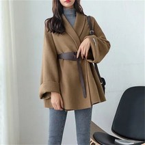 아이보리 코트 여자 봄 울 캐시미어 100 Thickened Cotton DoubleSided Woolen Coat Women MidLength 2023