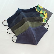 언니야원단 마스크원단) 면100% 이중거즈 무지 데일리 톤 다운 컬러 5종, 카키