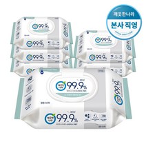 [깨끗한나라] 99.9% 클린 손소독 물티슈 마일드 캡형 (60매 X 6팩), 단품