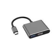 선박 us 4K USB-C USB C-USB 3.1 HDMI-호환 비디오 디지털 AV 멀티 포트 어댑터 Macbook 노트북 HDTV 용, [01] USB 3.0 HDMI, [04] Metal Space Gray