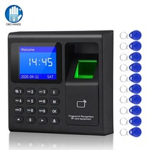 호환 카드리더기 생체인식 RFID 출입문 시스템 키보드 USB 지문 전자 시계 출근기 + 10 리모컨 키