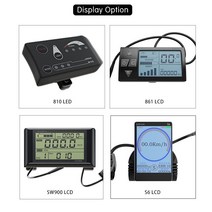 Ebike 부품 키트 컨트롤러 디스플레이 스로틀 PAS 1T4 케이블 250W 모터 전기 자전거 방수 플러그 36V 48, 01 36V 810LED 14A, 02 Full twist throttle