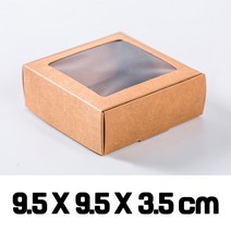투명 창 사각 선물상자 크라프트 포장 마카롱 쿠키, 20NR_투명창사각(크)