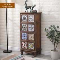 빈티지 수납장 미니 원목 대형 엔틱 장식장 프로방스 주방수납장 북유럽 선반, N