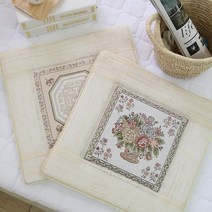 마이룸엔 시원한 삼베 방석 여름 마 사무실 쿨방석/통풍방석, 삼베방석_꽃바구니