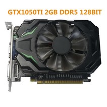 조립컴 컴퓨터그래픽카드GTX1050TI 고속 그래픽 카드 2GB DDR5 128Bit 1092/1150MHZ VGA + DVI HD PCI-E, 01 Black