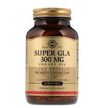 솔가 슈퍼 GLA 300mg 60정 (소프트젤) Solgar Super GLA 300mg borage oil 60 softgels, 1개
