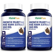 NusaPure 누사퓨어 소나무 껍질 추출 300mg 200정 2개 French Maritime Pine Bark Extract