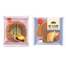 (무배)삼립빵 10봉 (주종카스타드단팥빵 105g + 밀크요팡 65g), 1세트