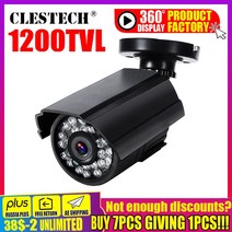 CCTV 1200TVL HD 미니 Cctv 카메라 야외 방수 IP66 IR 나이트 비전 컬러 아날로그 모니터링 보안 브래킷, 01 800TVL_02 NTSC_03 6mm