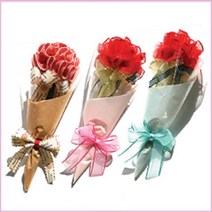 미누아띠 [DIY]카네이션 리본 볼펜 코사지 등 재료, 포장지 재료 도매 : 크라프트, 20개