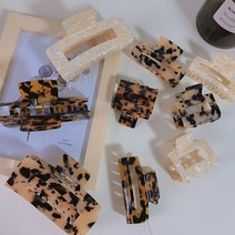 고급스런 프랑스핀 레오파드 호피 집게핀 3종류 반머리 올림머리용 빅사이즈부터 미니사이즈까지 숱많은 분 연예인 레오파드집게핀