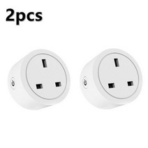스마트 플러그 스위치 콘센트가리개 diyTuya ZigBee Smart Plug UK 16A Timer Socket Home Power Metering, 02 2pcs
