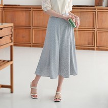 데일리앤 메리유 뒷 밴딩 잔꽃 플라워 롱스커트