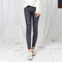 블루모드 여자 밴딩 코팅 스키니 청바지