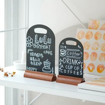 커피 메뉴판 나무 아크릴 칠판 우드 카페 벽 디자인 식당 제작 테이블 오더 고급, 15x21cm