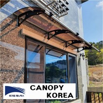 캐노픽스 1000x8000 캐노피 테라스 창문 렉산 처마 비가림 현관 주택 차양 비가리개, 브라운, 직결피스, 회색