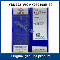 Free Shipping ZCC CT YBG201 WCMX050308R-53 YBD252 10pcs Carbide erts CNC Turning Tool Lathe Cutter, 01 YBG201