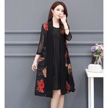 SAMARA 롱 가디건 UV 롱로브 쉬폰 루즈핏 빅사이즈 k24 여성 자외선차단 쉬폰 롱가디건 k24 588843392537