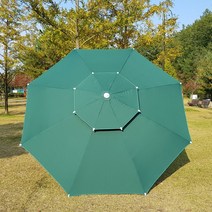 테이블쉼터 야외테이블 이층파라솔 중형(2300mm), 초록(2300)