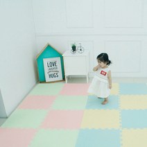 아기 놀이방 촉감놀이 층간소음 매트 국민 유아 거실 퍼즐 매트 시공 아기벽쿠션, 옐로우 - A타입(100x100x3cm)
