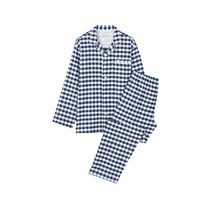 MUJI 무인양품 겨울잠옷 체크무늬 신혼부부 파자마 / 네이비 남자파자마, 사이즈_S~M, 상세페이지 참조