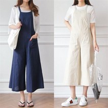 퍼스트클로 썸머 포켓 스퀘어라인 린넨 빅사이즈 점프수트 HDP10