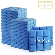 음향사운드디퓨저 흡음 스피커흡음판 베이스트랩 판넬 방음재 방음 103712, High Density_24 Pcs, MGT-Blue