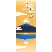 사쿠라 후지산 일출 그림 손수건 일본 제조