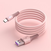 액상 실리콘 램프 케이블 안드로이드 TYPE-C 휴대폰 5A 급속 충전기 케이블 적용, 핑크, 안드로이드 인터페이스 -- 2.0M