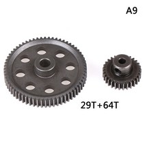 11184 메탈 디프 메인 기어 64T 모터 피니언 21T 트럭 1/10 RC 부품 HSP 브론토사우루스 히모토 Amax 레드, [09] A9