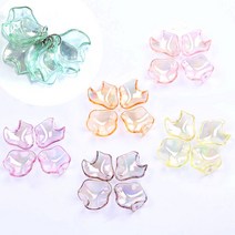 (팩)투명ab빛 튤립 아크릴 꽃잎 비즈재료, 민트(A19-3)약20pcs(5g)
