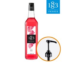 트렌드커피 1883 로즈 시럽 1L+1883 정품 로고 시럽펌프