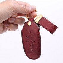 모런 푸에블로 스마트 차 키케이스 본품+스트랩 세트 무료 각인 / 자동차키케이스 가죽키케이스 차키커버 스마트키홀더, 다크네이비, 실버