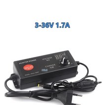 3-24V36V 2.5A 90W 12V8A 조정 가능한 어댑터 디스플레이 화면 28V30V3A 범용 충전기 어댑터 led 빛 노트북, 3-36V1.7A 60W_EU