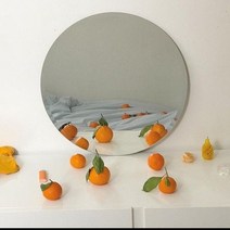 안전한 셀프 인테리어 원형 아크릴거울 20X20cm, 골드