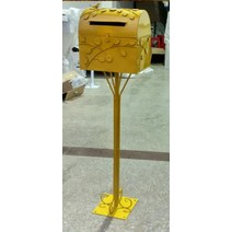 북유럽 우편함 전원 단독 주택 카페 인테리어 우체통 가정용 택배함, 노랑