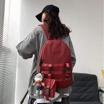 TK-P056 데크라 무지 블랙 가방 남녀 공용 남자 백팩