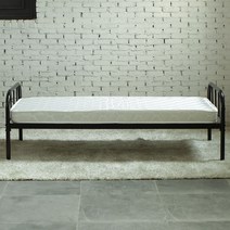 파미 철제 1층침대 2단침대 기숙사 원룸, 프레임(블랙)-쟈가드마블