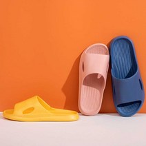 슬리퍼 커플 욕실 욕실화 미끄럼방지 폭신, 42-43 진한 파란색