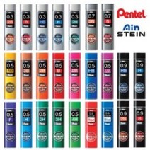 펜텔 [ Ain Stein ] 아인 슈타인 샤프심 0.2mm 0.3mm 0.4mm 0.5mm 0.7mm 0.9mm, 0.7 HB