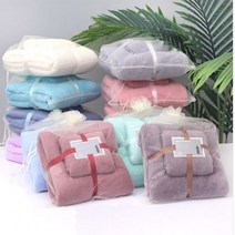 고급수건세트 타월세트세면타올 샤워타올 목욕타올 선물용 기념품 호텔 답례품 소프트 벨벳, 그레이