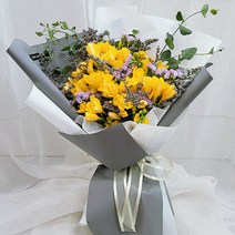 프리지아꽃다발 꽃바구니전국배달 졸업식 입학식 축하꽃다발 봄꽃 후리지아 안양꽃집, 타입1또바기