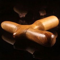 목소장 물소뿔 괄사 마사지 도구 경락, 1개, A02)장미목 십자형