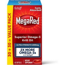쉬프 메가레드 오메가3 크릴오일 1000mg 60정