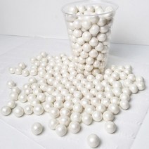 럭스펄 화이트 300g 조개마카롱 장식 왕관케이크 데코 초콜릿 과자 식용구슬 베이킹재료 홈베이킹 하나베이킹푸드