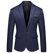 자켓 남성 패션 원 버튼 옷깃 캐주얼 남성 블레이저 긴 소매 장식 포켓 복장 Workwear мужская одежда